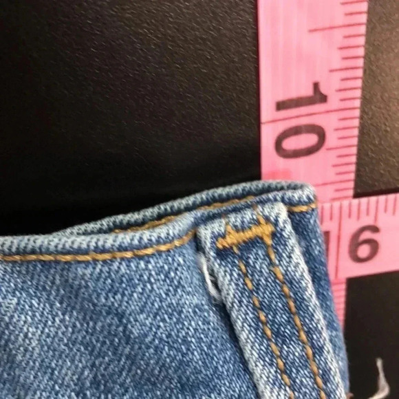 Old Navy High Rise, Cuffed, 4 pocket,belt loop denim shorts - Picture 4 of 7